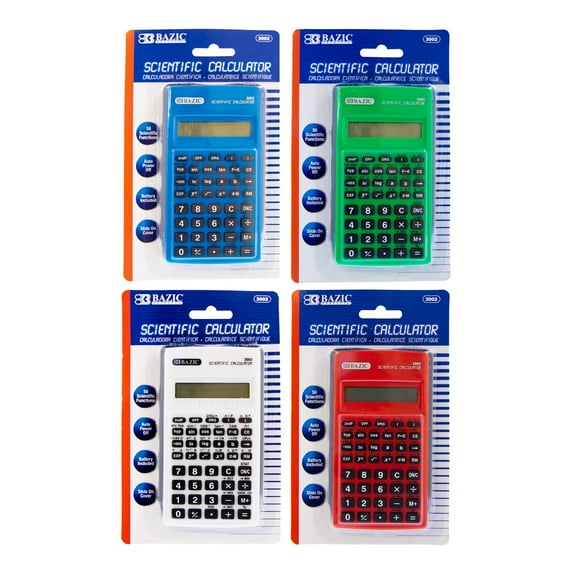 BAZIC 56-Function Scientific Calculator, Slide-On Case