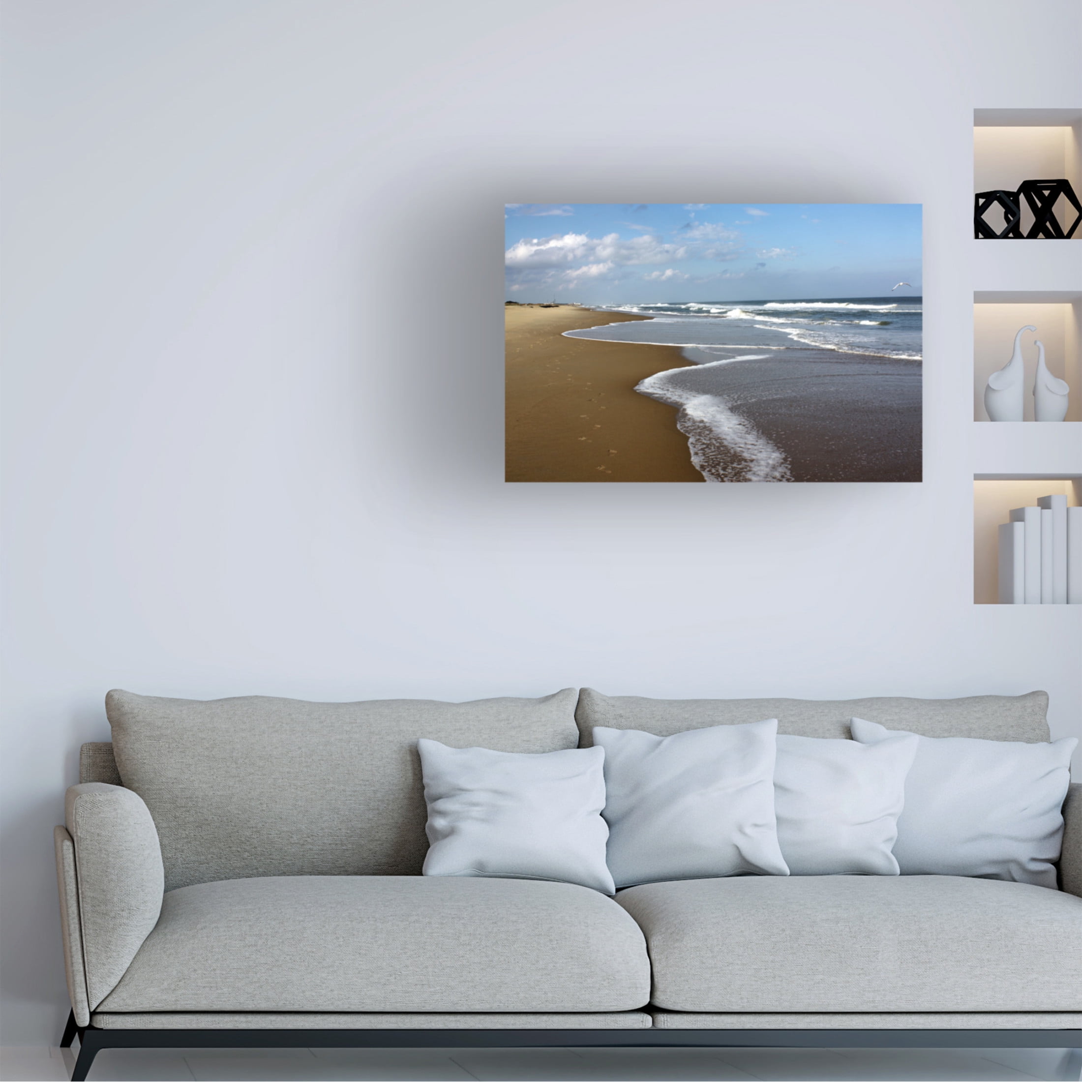 Canvas Wall Art - DANE 'Beaches 9' Wall Art for Living Room, Bedroom, or Office Décor by Trademark Fine Art - 19 x 12 Inches