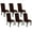 Deep Coffee, variant on Stretch Dining Chair Covers, Velvet Chair Slipcover Soft Chair Protector Chair Covers for Dining Room Removable Washable for Living Room Kids-Taupe-Set of 4