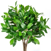 Greenery Branches Artificial Plants 21” Tree Stems Green Leaves Faux Bush, Bulk 6pcs