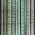 thumbnail image 1 of Ahgly Company Indoor Square Southwestern Light Blue Country Area Rugs, 4' Square, 1 of 4