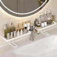 thumbnail image 3 of Behind The Faucet Organizer, Over Sink Faucet Storage Rack, No-Drill Free Standing Faucet Storage Shelf, Space-Saving Bathroom Countertop Organizer for Kitchen & Bathroom, Easy Drainage, 3 of 7