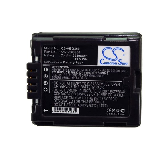 Replacement Battery For Panasonic 7.4v 2640mAh Camera Battery