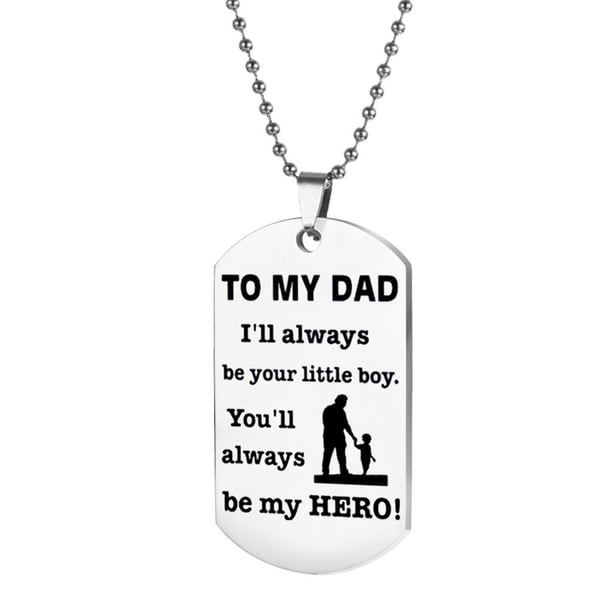 Collar para mujer, joyería para mujer, joyería para mujer, regalo del Día del Padre, collar con colgante, letra A MI, llavero militar, collar de regalo, llavero.