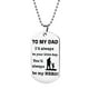 thumbnail image 1 of Collar para mujer, joyería para mujer, joyería para mujer, regalo del Día del Padre, collar con colgante, letra A MI, llavero militar, collar de regalo, llavero., 1 of 3