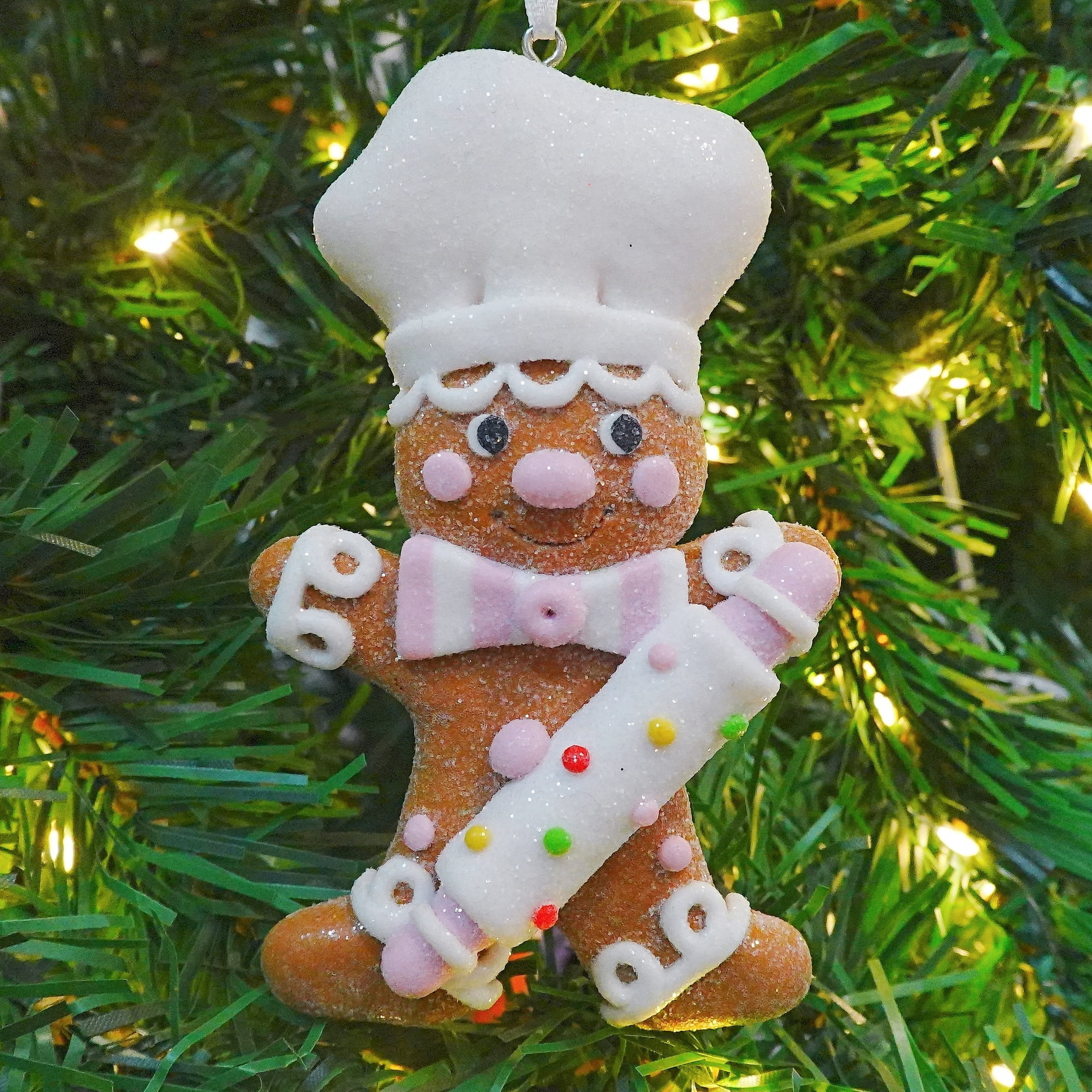 Multicolor Clay Dough Baking Gingerbread Chef Christmas Ornament, 4.5", by Holiday Time