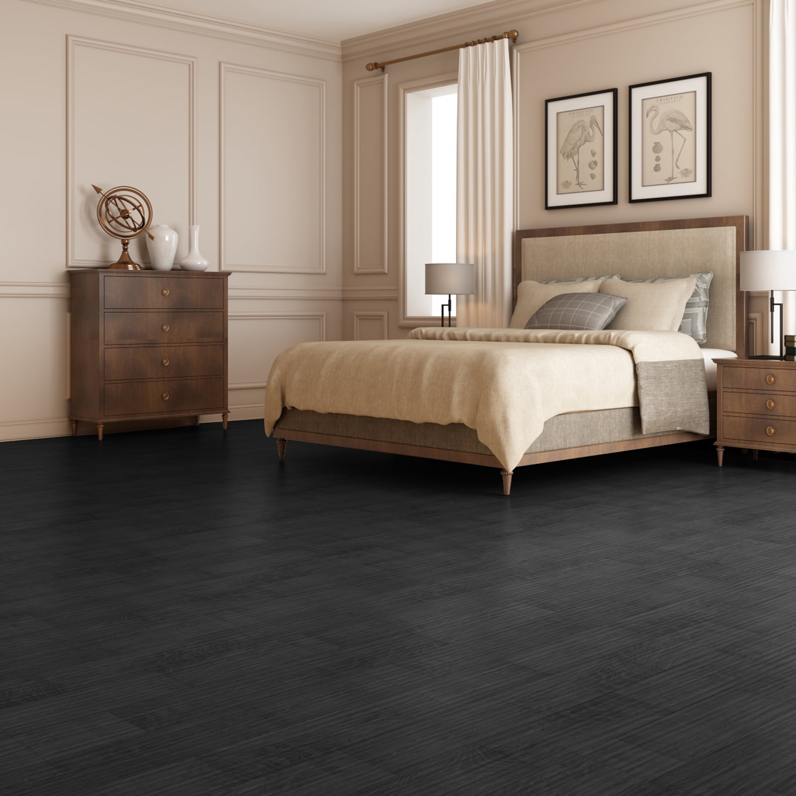 36-Pack Self-Adhesive 6" x 36" x 0.05" Luxury Vinyl Plank, 54 Sq.ft/Case
