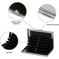 thumbnail image 4 of Tarjetero de metal, tarjetero ultrafino de acero inoxidable con bloqueo RFID para hombres y mujeres, el mejor protector de tarjetas con 6 ranuras de PVC y pestillo de acero inoxidable, 4 of 5