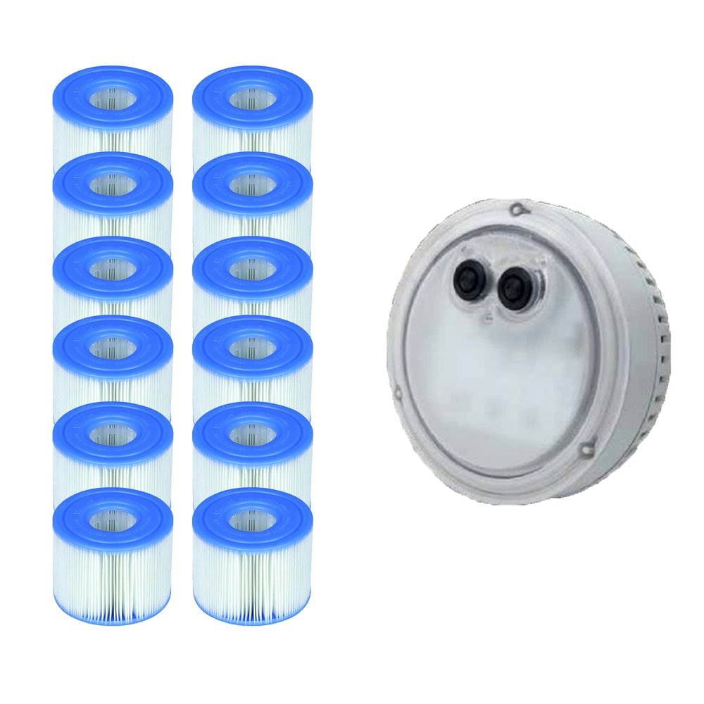 Intex PureSpa Light for Bubble Spa Hot Tub + S1 Replacement Cartridges