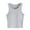 504_Grey, variant on Tank Top with Built in Bra for Women Short I Shaped Vest Chest Cushion Slim Fit Underwear Including Exposed Navel Waist Base Shirt Tank Tops