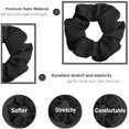 thumbnail image 3 of MINKUROW Black Scrunchies for Women,Premium Satin Softer than Silk,Bobbles Elastic Bands Ponytail Holder Hair Accessories,12 Pack, 3 of 6