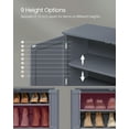 thumbnail image 4 of VASAGLE Shoe Cabinet, 3-Tier Shoe Storage Organizer, Modern Freestanding Cabinet with Height-Adjustable Shelf, 13.8 x 47.2 x 27.6 Inches, Entryway, Slate Gray, 4 of 6