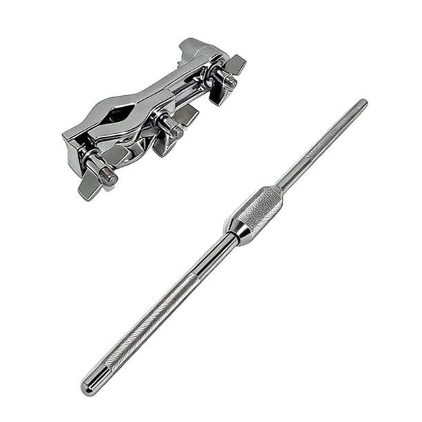 Abrazadera de extensión para accesorios de batería, de aleación de aluminio, resistente, para montaje en batería. Clip para varilla de cencerro