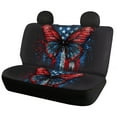 thumbnail image 6 of Pzuqiu American Flag Butterfly Seat Cover Sets Full Lightweight Full Wrapping Edge Seat Covers Easy to Install Car Interior Accessories Automotive Vehicle Cushion All Season Fit For Sedan, 6 of 7