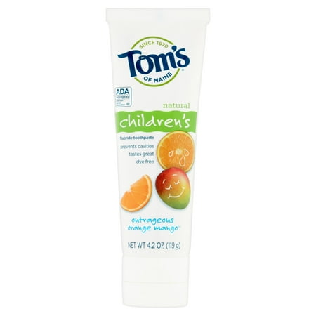 Tom's of Maine Outrageous orange Mango fluor pour les enfants Dentifrice naturel, 4,2 OZ