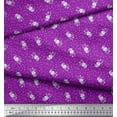 thumbnail image 3 of Soimoi Purple Moss Georgette Fabric Artistic Flower & Dots Print Fabric by the Yard 42 Inch Wide, 3 of 3