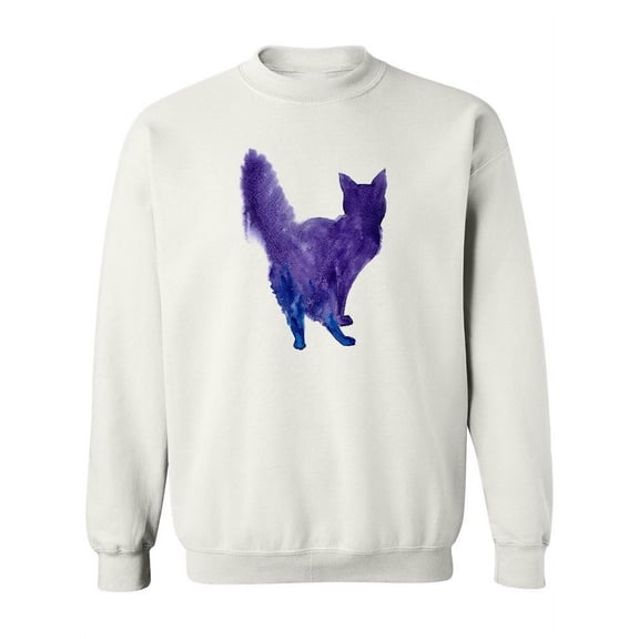 Purple Cat Design Sweatshirt Women -Image by Shutterstock, Female Small