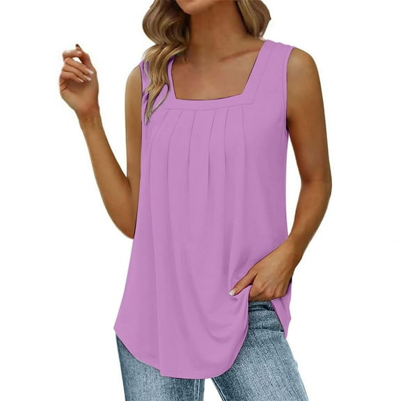 Beach Vacation Clothes for Women Crop Neck Tops Camisole with Padded Bra for Women Camisole Cute Summer Tops Sexy Band Cheer Workout Shirts 4 8 Conservative Cleavage Compression Light Purple 2XL