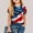 Blue, variant on Fatuov Patriotic 4th of July T-Shirt for Kids Round Neck Summer Comfy Graphic Tee for Girls Boys USA Flag Print Short Sleeve Independence Day Clothes 4-14 Years