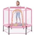 thumbnail image 3 of Trampoline for Kids with Ocean Balls, Segmart Toddler Trampoline for Boys & Girls, Kids Indoor Trampoline with Safety Enclosure, Small Recreational Trampolines with No-Gap Safe Design for Gifts, 3 of 9