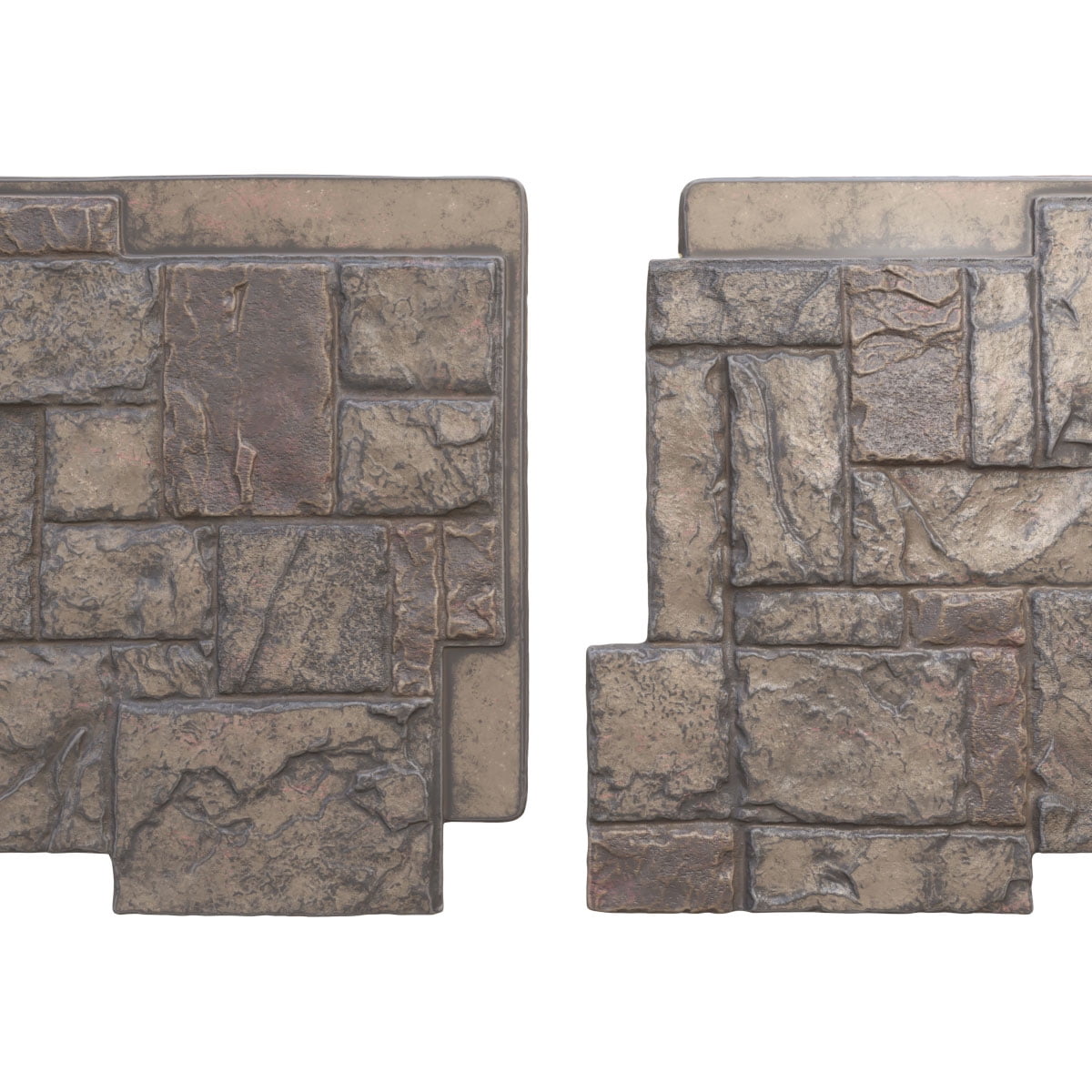 Ekena Millwork 49"W x 24 1/2"H x 1 1/4"D Castle Rock Stacked Stone, EverStone Faux Stone Siding Panel, Cascade River