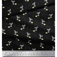 thumbnail image 3 of Soimoi Poly Georgette Fabric Footprint,Cheese & Rat Kids Printed Fabric 1 Yard 52 Inch Wide, 3 of 3