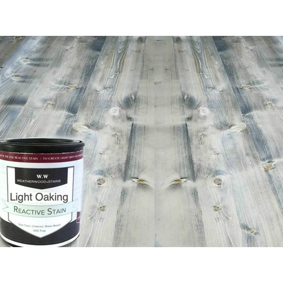 Light Oaking Interior Transparent Water-Based Reactive Wood Stain, No VOC, by Weatherwood - Quart (32 Fl. Oz.)