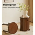 thumbnail image 3 of Stackable Stools Set of 4, Wooden Small End Table, Versatile as Side Table, Bedside Table, Coffee Table, for Living Room, Bedroom, Balcony(Natural), 3 of 7