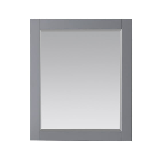 Maribella 28 Rectangular Bathroom Wood Framed Wall Mirror in Classic Gray