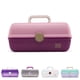 thumbnail image 1 of Estuche de maquillaje Caboodles On-The-Go Girl, bicolor rosa y violeta, organizador de maquillaje de plástico duro, espejo incorporado, cierre de seguridad para viajes seguros, amplio espacio de almac, 1 of 5
