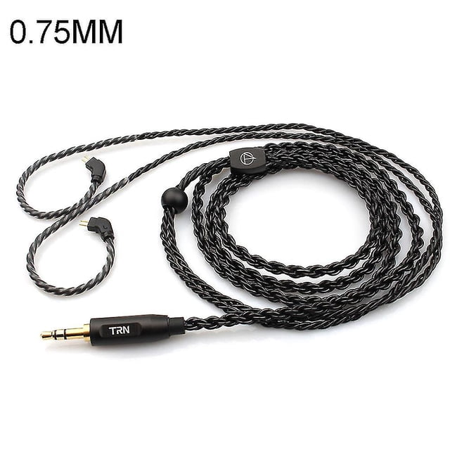 Trn 0,75 mm/0,78 mm/mmcx reemplaza el cable trenzado para auriculares con cable
