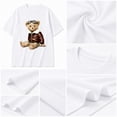 thumbnail image 6 of Women Oversized Cotton T‑Shirt, Watercolor Vintage Aviator Pilot Teddy Bear Leather Jacket Goggle Retro Drop‑Shoulder Casual Tee, 6 of 9