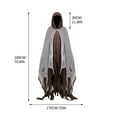 thumbnail image 2 of DAMAI Halloween Hooded Cloak,Scary Ghost Tattered Robe,Renaissance Medieval Wizard Death Cape for Adult Men Women, 2 of 6