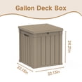 thumbnail image 4 of fazzn 50 Gallon Resin Deck Box Outdoor Indoor Waterproof Storage Box for Patio Furniture Pool Accessories Storage for Cushion Garden Tools (Brown), 4 of 7