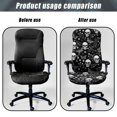 thumbnail image 4 of POLERO Stretchy One Piece Office Swivel Chair Slipcover for Workspace, Elastic Cloth Scratch Resistant Office Chair Cover with Breathable, 4 of 7