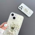 thumbnail image 5 of for iPhone 12 Pro Max [White Flower Bow Case][Full Star Real Flower Gold Foil Transparent Case][Press Dry Real Flower with Bracelet Case] Soft TPU for Women and Girls 6.7", 5 of 14