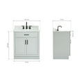 thumbnail image 3 of Ariel Hepburn 31 In. Oval Sink Vanity With 0.75 In. Carrara White Countertop In Grey, 3 of 10