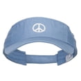 thumbnail image 5 of Peace Symbol Embroidered Washed Visor - Lt Blue OSFM, 5 of 5