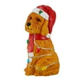 30” LED Brown Goldendoodle Blow Mold Christmas Decoration, Holiday Time