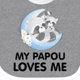 thumbnail image 4 of Inktastic Raccoon My Papou Loves Me Boys or Girls Baby Bib, 4 of 4