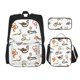 thumbnail image 1 of Disketp Snake Mochila Estampada de Gran Capacidad con Lonchera y Estuche, Set de 3 Piezas para Estudiantes, 1 of 7