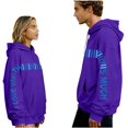 thumbnail image 6 of Men Women Couples Hooded Shirts I Love You This Much Valentine'S Day Sweatshirt Letter Print Crew Neck Pullover, 6 of 8