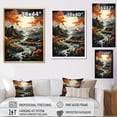 thumbnail image 4 of Designart "Moonlit Storm Over The Mountain I" Landscape Mountains Floater Framed Canvas Art Print, 4 of 5