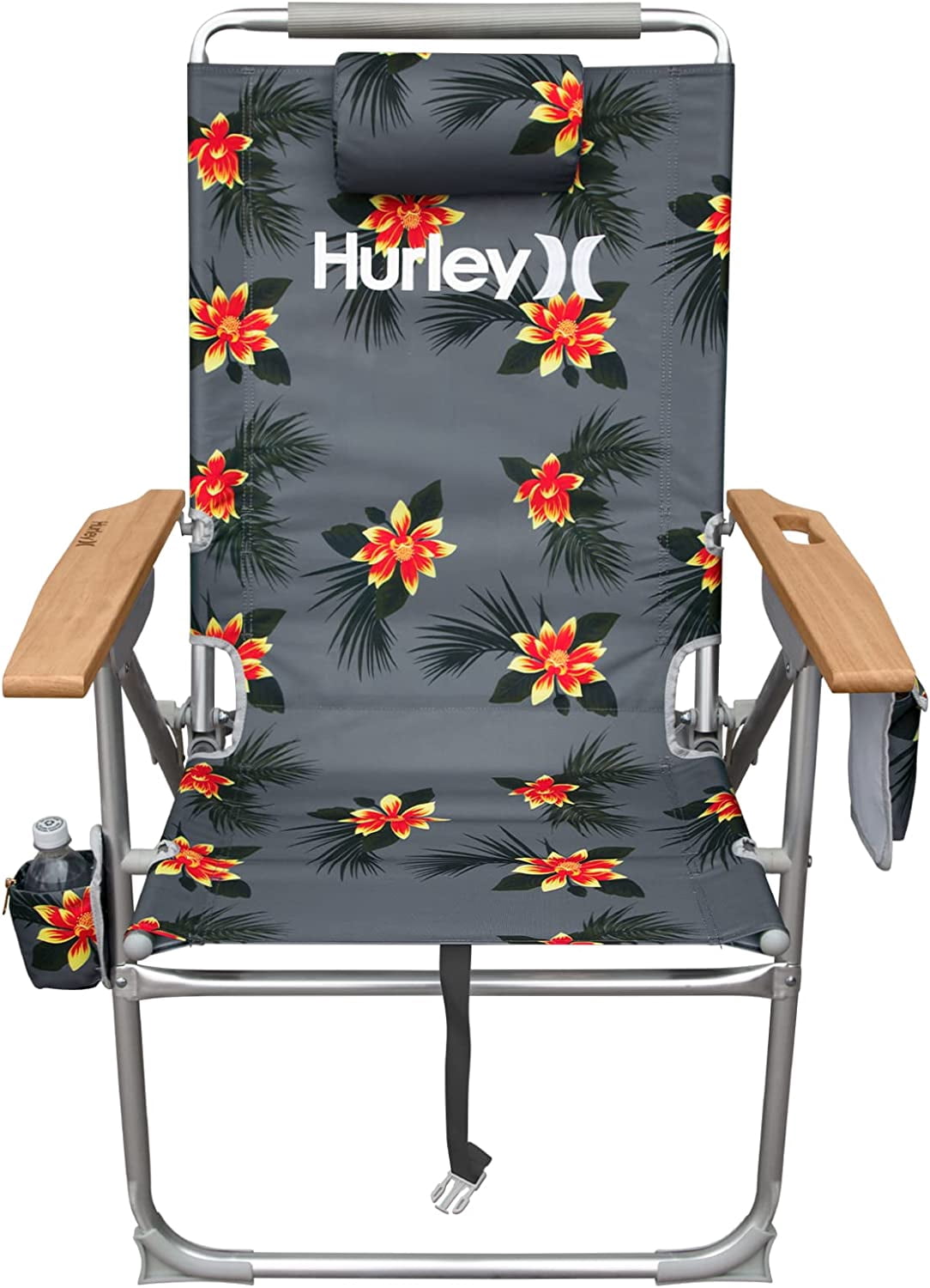 Hurley Hi-Boy Wood Arm Beach Chair, Moana, Storm