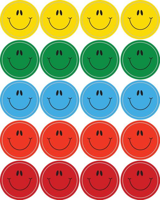 Smiley Faces, Multicolor Shape Stickers (Other)