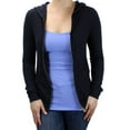 thumbnail image 2 of Ms Lovely Ultra Soft Women's Sleep and Lounge Zip-Up Sweatshirt with Hoodie - Black X-Large, 2 of 4