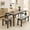 Gray, variant on Aiho 3-Piece Dining Table Set - Industrial Kitchen Table & Chairs with Stain-Resistant Oak Top, Space Saving Design for Small Homes, Gray