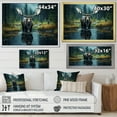 thumbnail image 4 of Designart "Forest Dusk Green Moose wall art" Animals Wall Art Living Room, 4 of 5