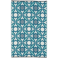 thumbnail image 3 of Fab Habitat Outdoor Rug - Waterproof, Fade Resistant, Reversible - Premium Recycled Plastic - Spanish Tile Farmhouse - Patio, Porch, Deck, Balcony - Seville - Multicolor Blue - 5 x 8 ft, 3 of 10