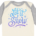 thumbnail image 4 of Inktastic Winter Let It Snow Lettering in Blue with Snowflakes Boys or Girls Long Sleeve Baby Bodysuit, 4 of 5